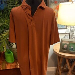 lululemon athletica Men's Rust Brown Short-Sleeve Polo